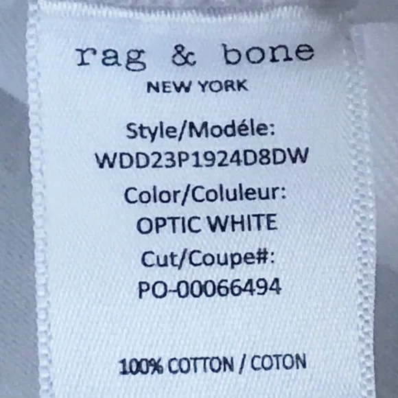 Rag & Bone Shorts Optic White Vintage Cut Off Size 31 NWT - Picture 7 of 12